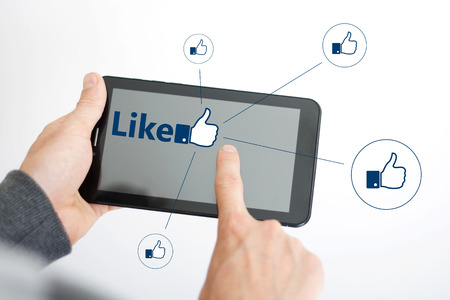 Button like network icon online social mediaの写真素材