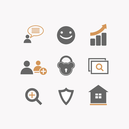 Business icon button internet officeのイラスト素材