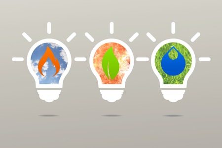 Business idea clean energy lamp natureの写真素材