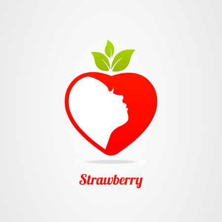 Graphics design icon face icon strawberryのイラスト素材