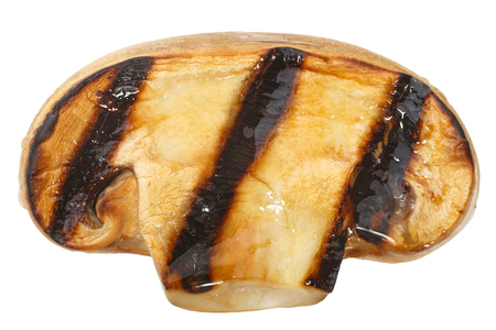 Grilled baked button mushroom or champignon (Agaricus bisporus), oiledの写真素材