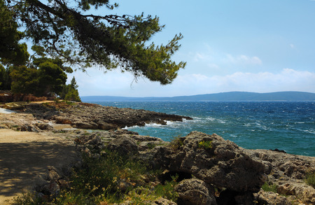 Landscape on the island Hvar, Croatia, Adriatic Seaの写真素材