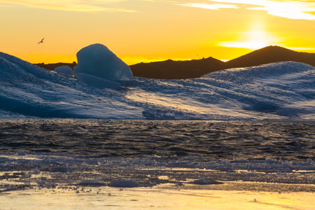 The landscape in Glacier Lagoon in Iceland
