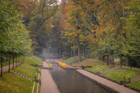Channel in the park in Ludwigslustの写真素材