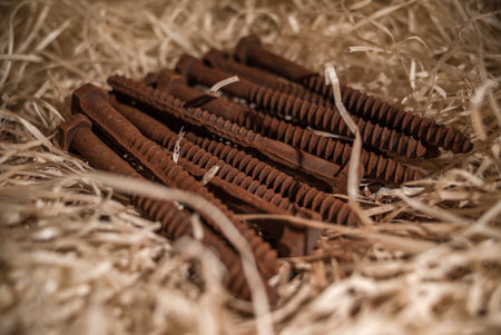 Tools figures made of chocolate is very popular thing to buy at Lviv, Ukraine.