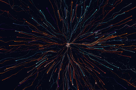 Golden abstract glitter background with bokeh particles. Golden spark texture Christmas abstract with black background. Concept of fire, explosion, new year, party, celebration, momentの写真素材