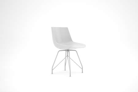 3D chair on isolate white background. 3d render illustrationの写真素材