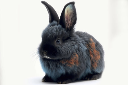 Rabbit isolated on white background. 3D illustration. Studio shot.の写真素材