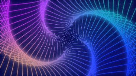 Abstract background with circles and lines. Different shades and thickness. 3d illustration