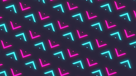 Neon arrows seamless pattern. Abstract background. Vector illustration for your designの写真素材