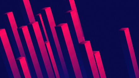 Abstract 3d rendering of geometric shapes. Futuristic background design.の写真素材