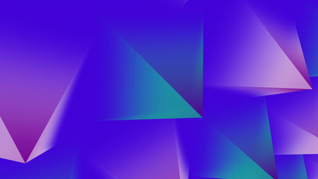 Abstract background of triangles. Colorful geometric composition. 3D rendering.