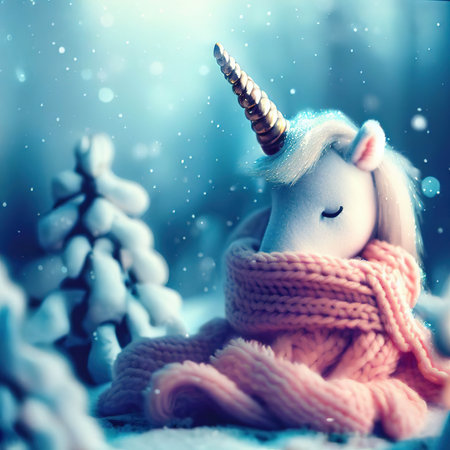 Cute owl in winter forest. Tawny owl in winter forest.の素材