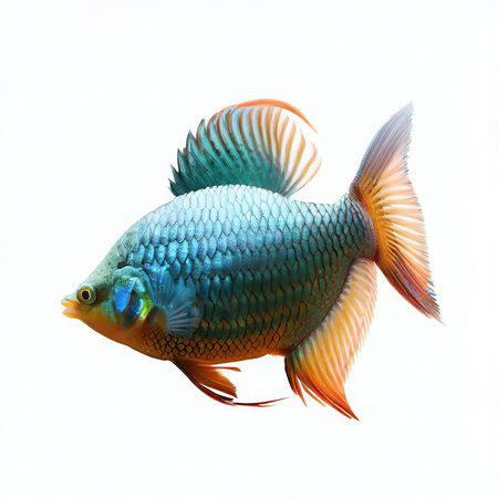 Siamese fighting fish isolated on white background,water animal.の素材