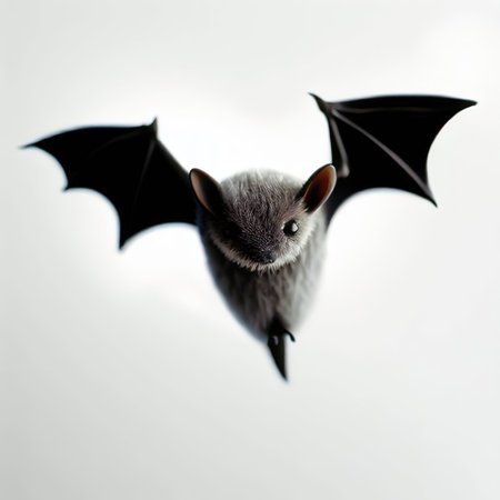 Halloween bat on white background. Halloween concept. 3D Renderingの素材