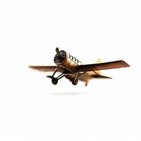 Plane model isolated on white background with clipping path and shadow.の素材