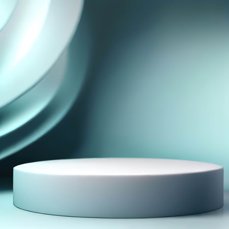 Abstract scene podium mockup. Award ceremony concept. 3d renderの素材