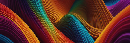 3d rendering of abstract wavy background. Creative modern design for banner
