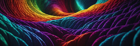 3D illustration of abstract fractal background for creative design looks like waves