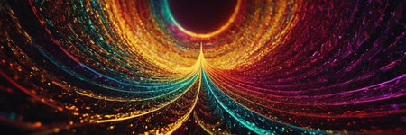 3D illustration of abstract fractal background for creative design, art and entertainmentの写真素材