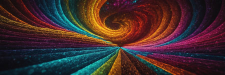 3d rendering abstract background with glowing particles in the form of spiralの写真素材