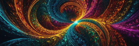 Abstract fractal. Fractal art background for creative design. Decoration for wallpaper, desktop,...