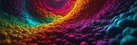 3d rendering of abstract fractal shape. Beautiful multicolor digital illustration.の写真素材