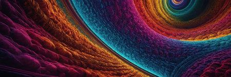 3D surreal illustration. Sacred geometry. Mysterious psychedelic relaxation pattern. Fractal...