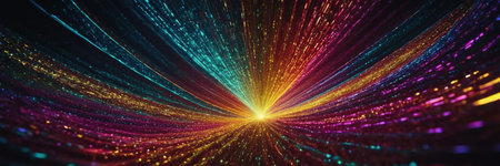 3d rendering of abstract particles in space, computer generated abstract background