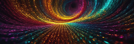3d rendering of abstract fractal. Beautiful explosion of colors.