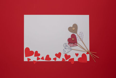 Happy Valentines Day love celebration in a rustic style isolated.