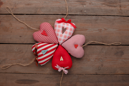 Happy Valentines Day love celebration in a rustic style isolated.の写真素材