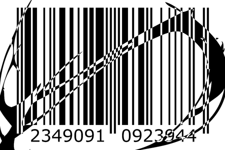 barcode design art ideaの写真素材