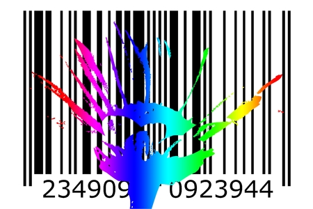 barcode design art ideaの写真素材