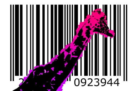 barcode design art ideaの写真素材