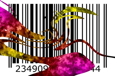 barcode design art ideaの写真素材