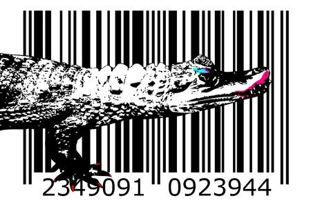 barcode design art ideaの写真素材