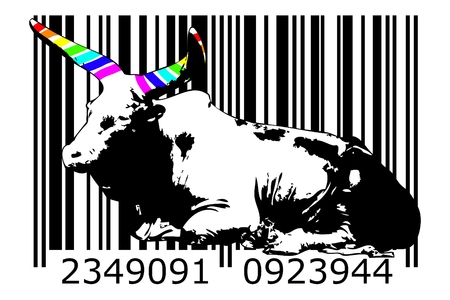 barcode design art ideaの写真素材
