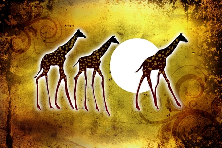 Africa retro vintage styleの写真素材
