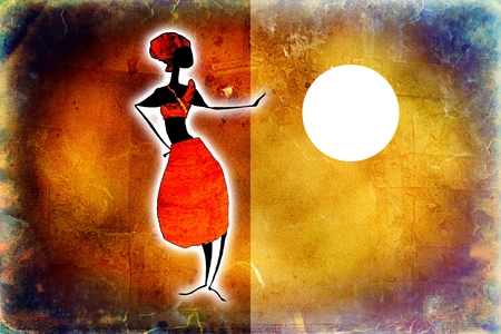 Africa retro vintage styleの写真素材