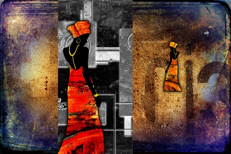 Africa retro vintage styleの写真素材