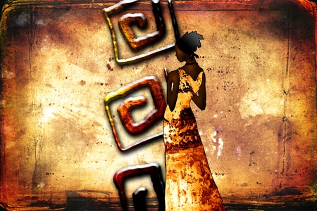 Africa retro vintage styleの写真素材