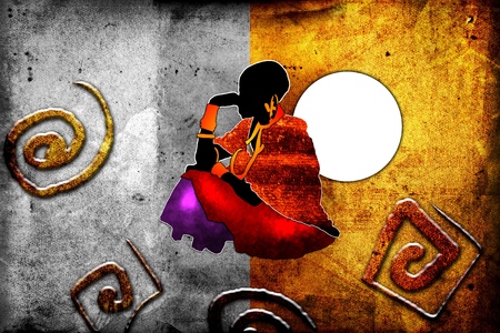 Africa retro vintage styleの写真素材