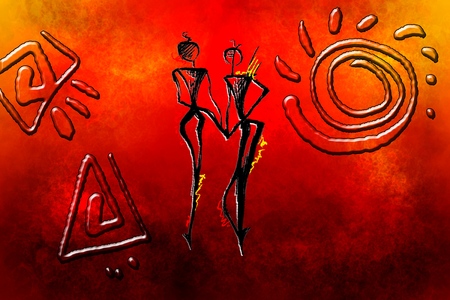 Africa retro vintage styleの写真素材
