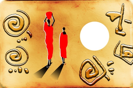 Africa retro vintage styleの写真素材