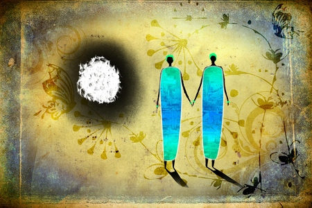 Africa retro vintage styleの写真素材