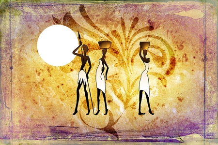 Africa retro vintage styleの写真素材