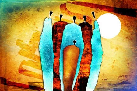 Africa retro vintage styleの写真素材