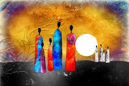 Africa retro vintage styleの写真素材