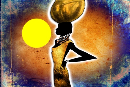Africa retro vintage styleの写真素材